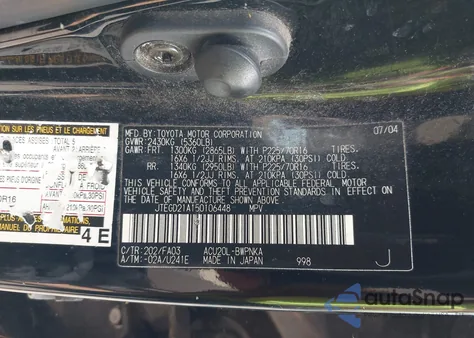 2005 Toyota Highlander from USA, damaged, VIN JTEGD21A150106448